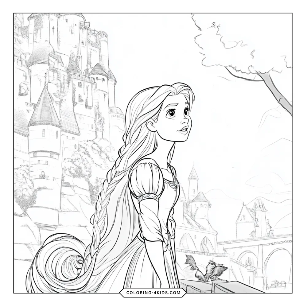 Princess Aurora coloring book preview page 4