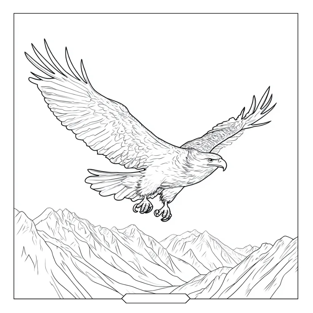 Bald Eagle coloring book preview page 1