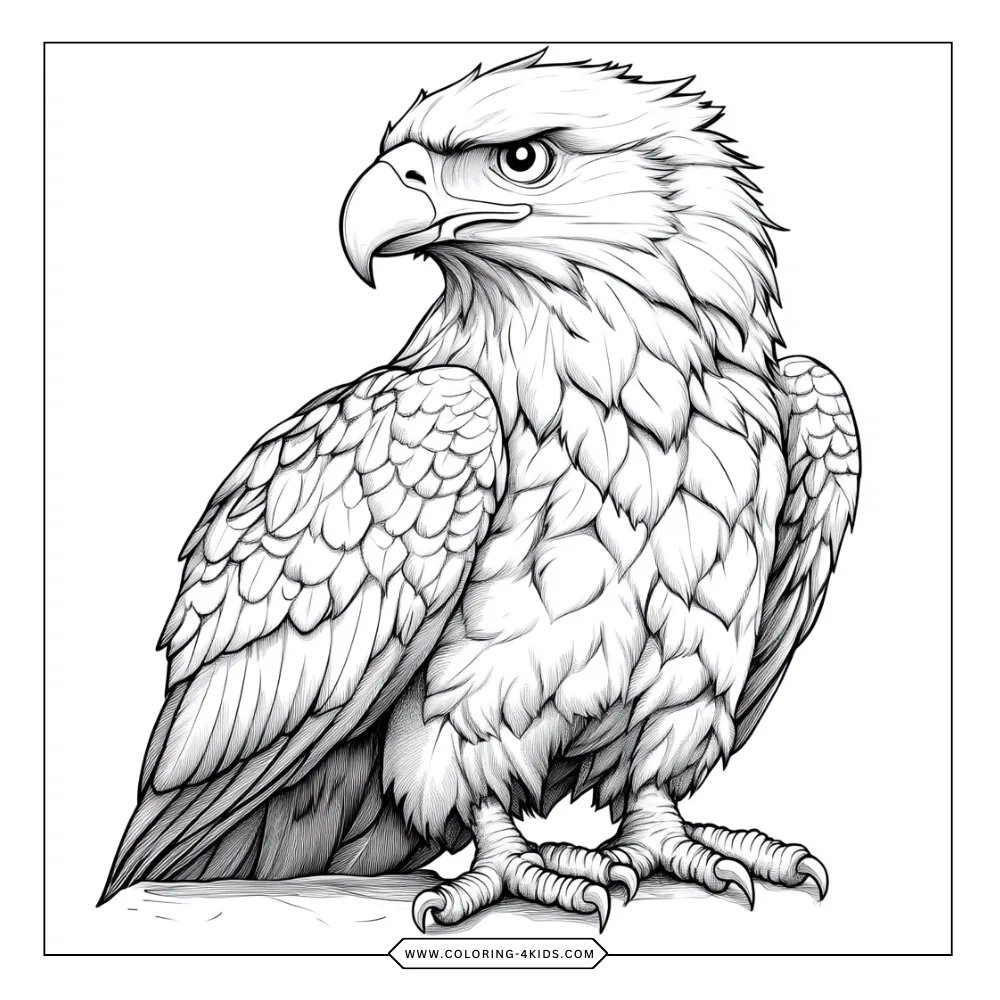 Bald Eagle coloring book preview page 4