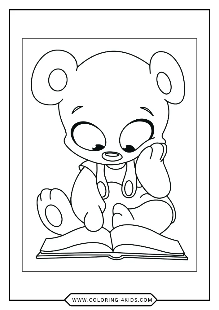 Bear coloring book preview page 4