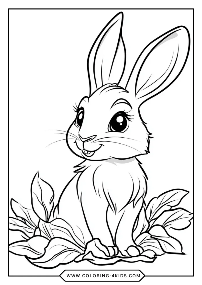 Bunny coloring book preview page 2