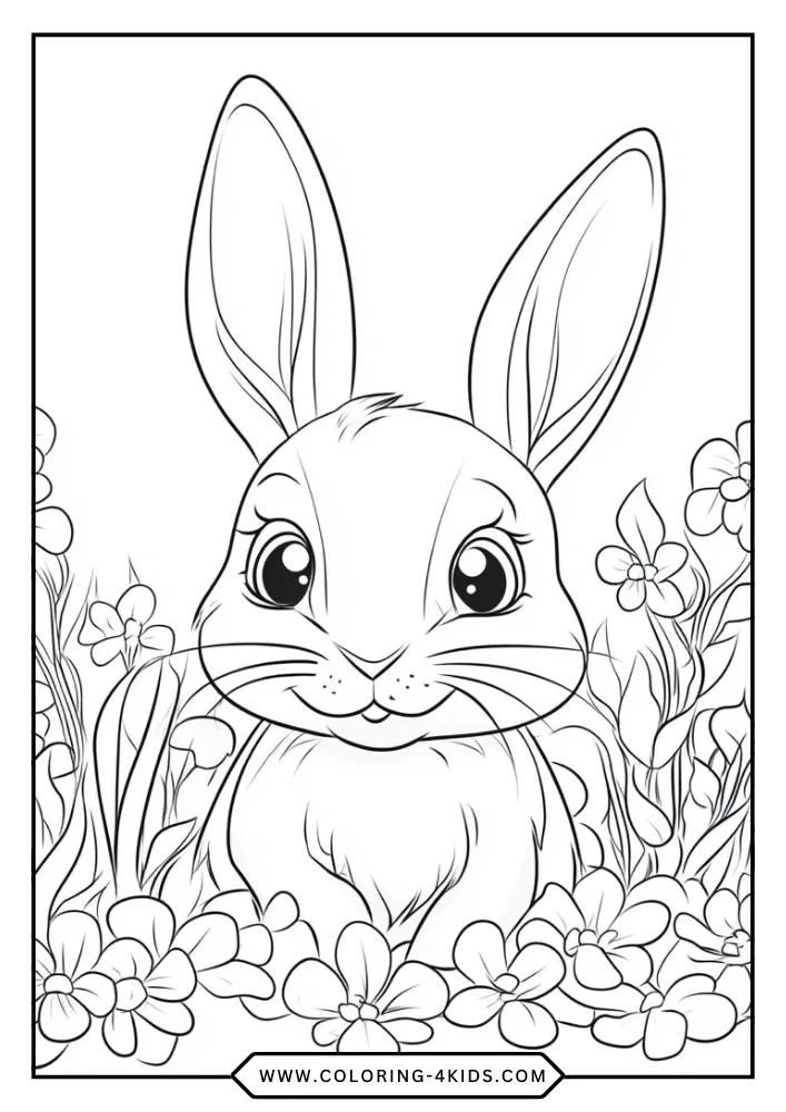 Bunny coloring book preview page 3