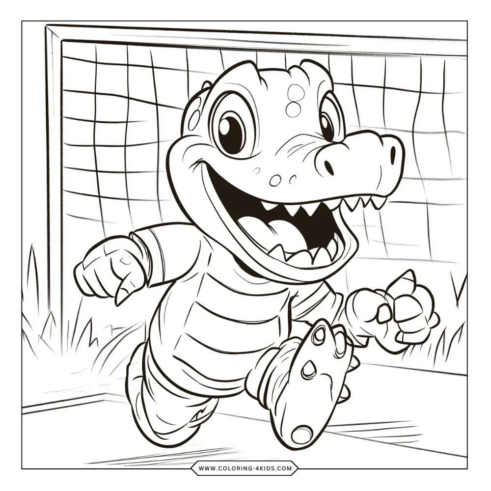 Crocodile coloring book preview page 3