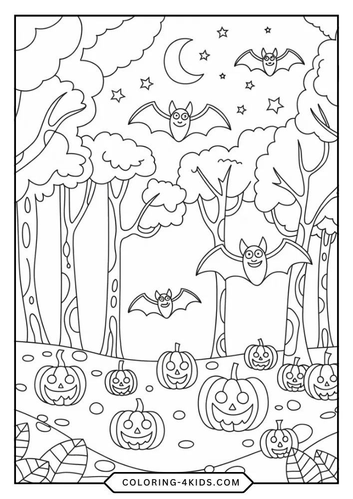 Cute Spooky Halloween coloring book preview page 4