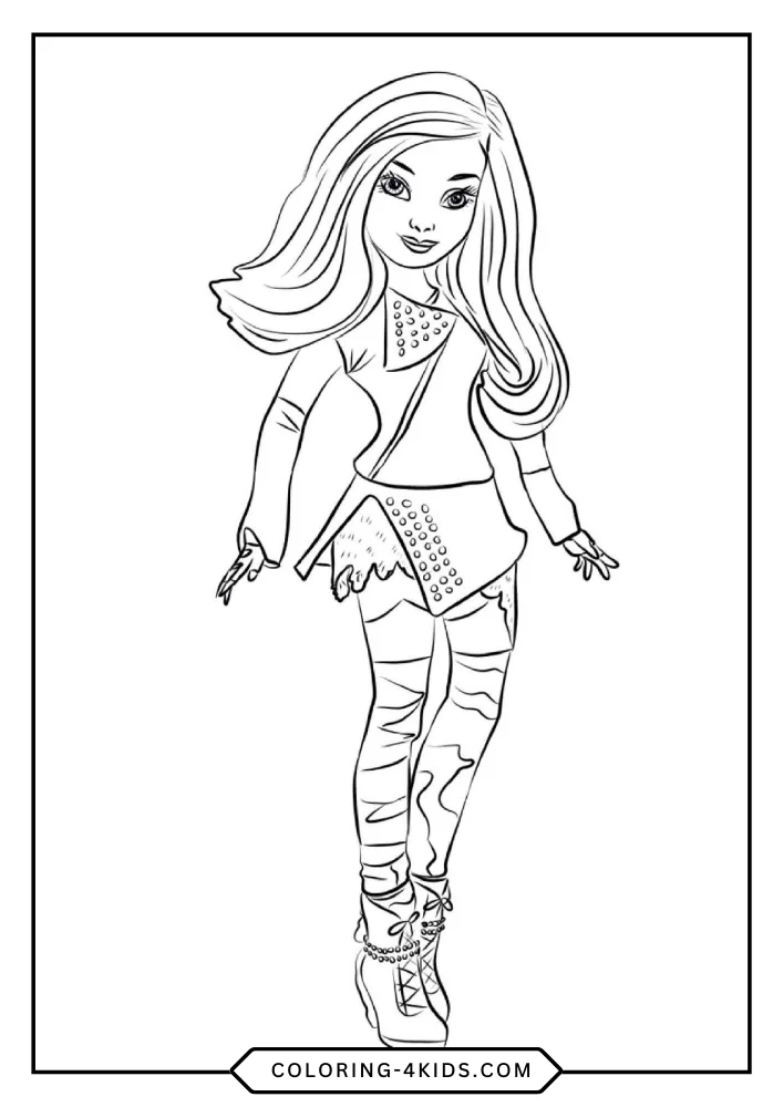 Disney Descendants coloring book preview page 3