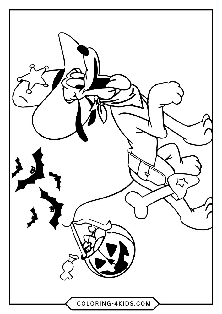 Disney Halloween coloring book preview page 1