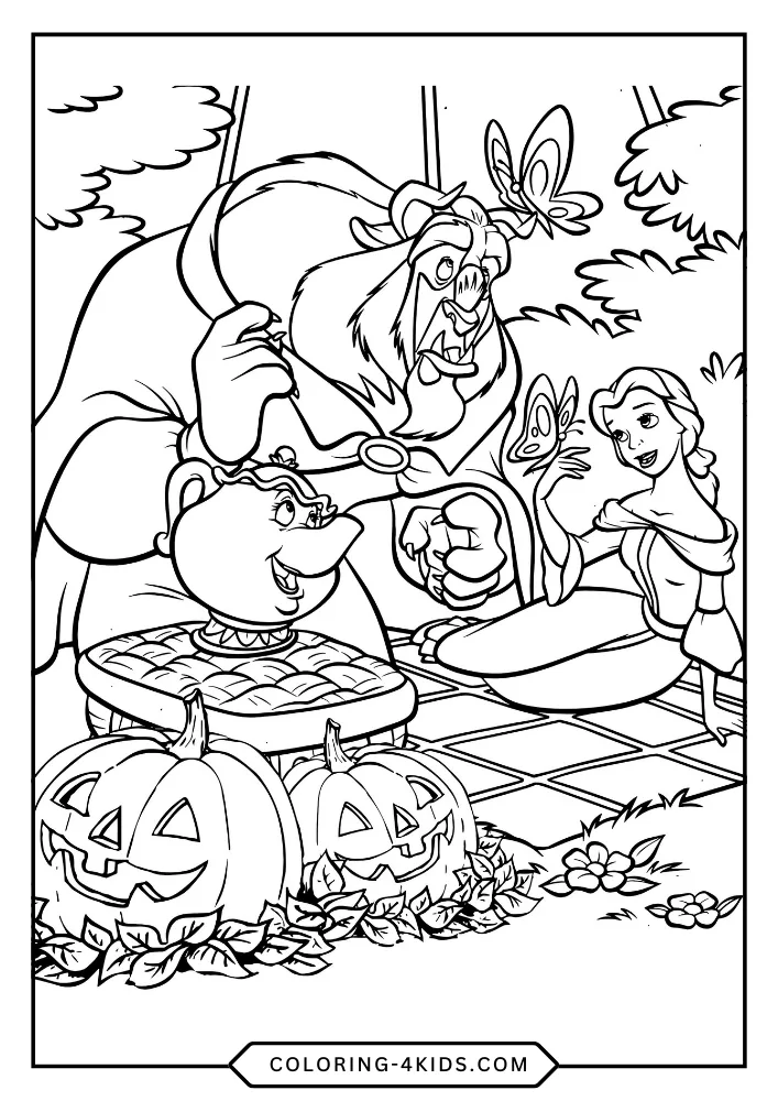 Disney Halloween coloring book preview page 4