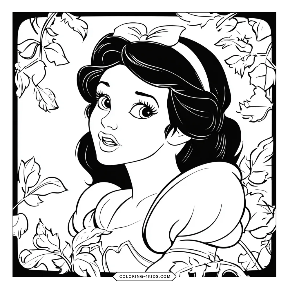 Disney Princess coloring book preview page 1