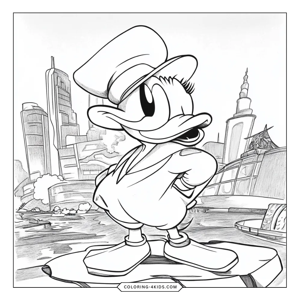 Donald Duck coloring book preview page 4