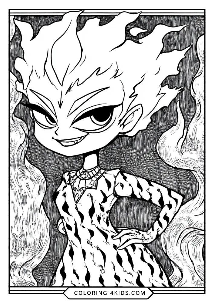 Elemental coloring book preview page 4