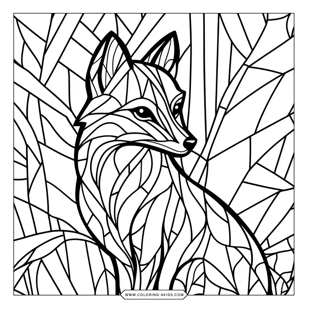 Fox coloring book preview page 2