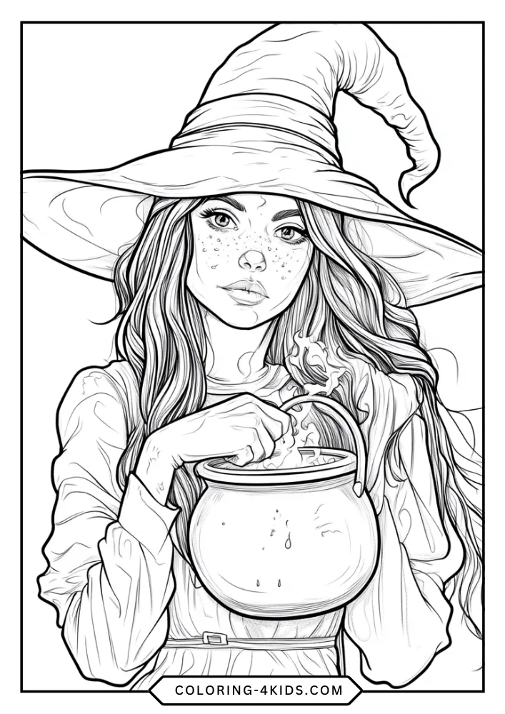 Hocus Pocus coloring book preview page 1