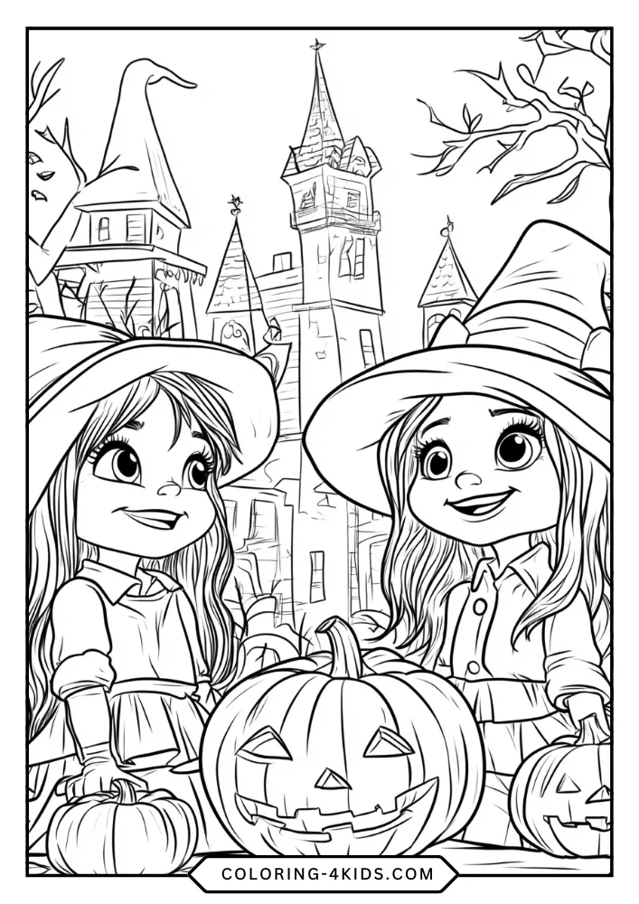 Hocus Pocus coloring book preview page 2