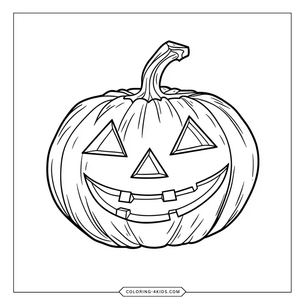 Jack-o'-Lantern coloring book preview page 1