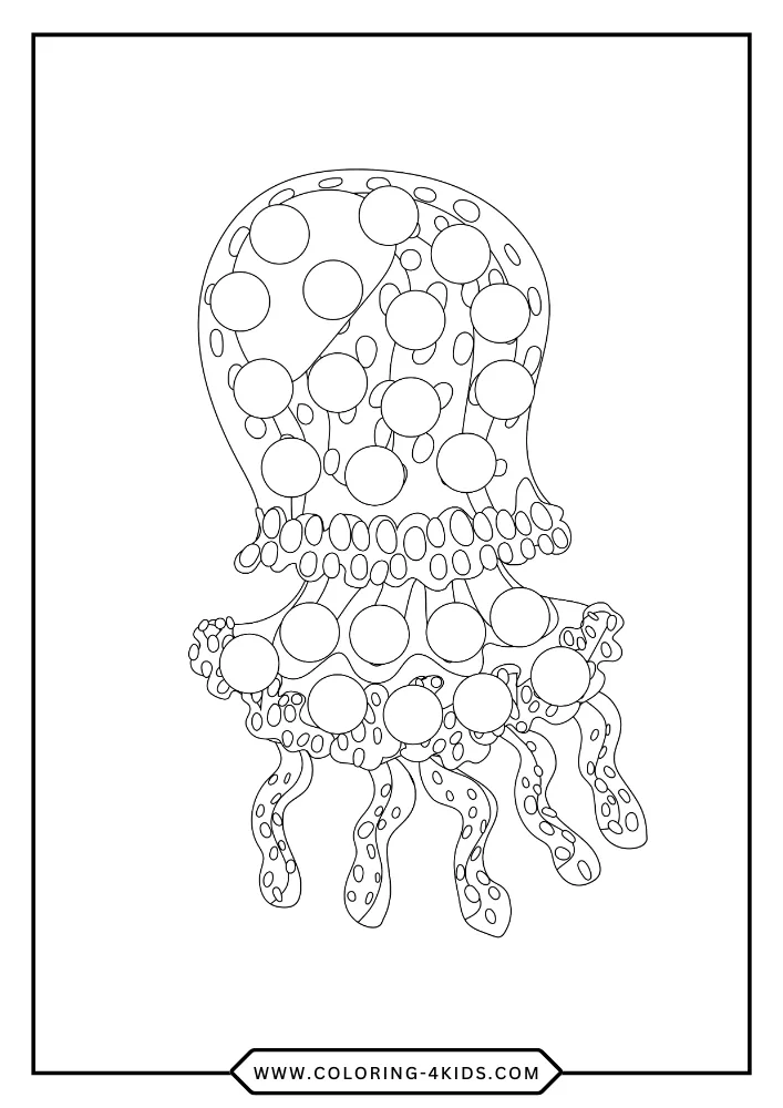 Jellyfish coloring book preview page 1