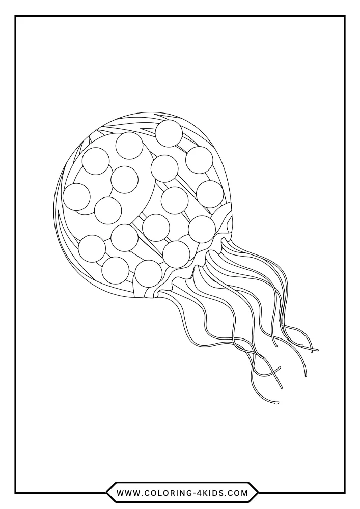 Jellyfish coloring book preview page 2