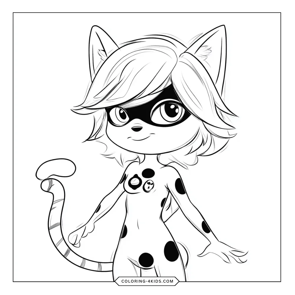 Ladybug & Cat Noir coloring book preview page 1