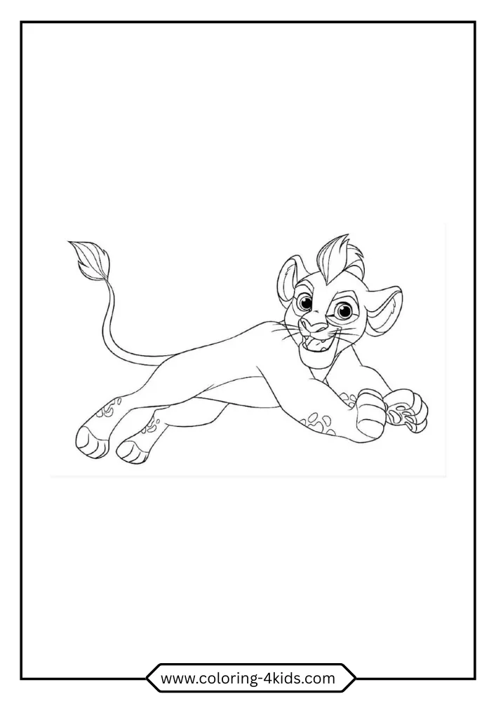 The Lion Guard coloring book preview page 1