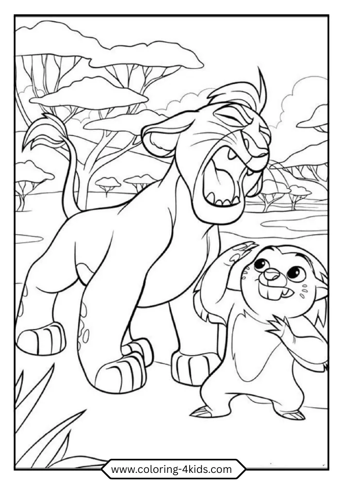 The Lion King coloring book preview page 3