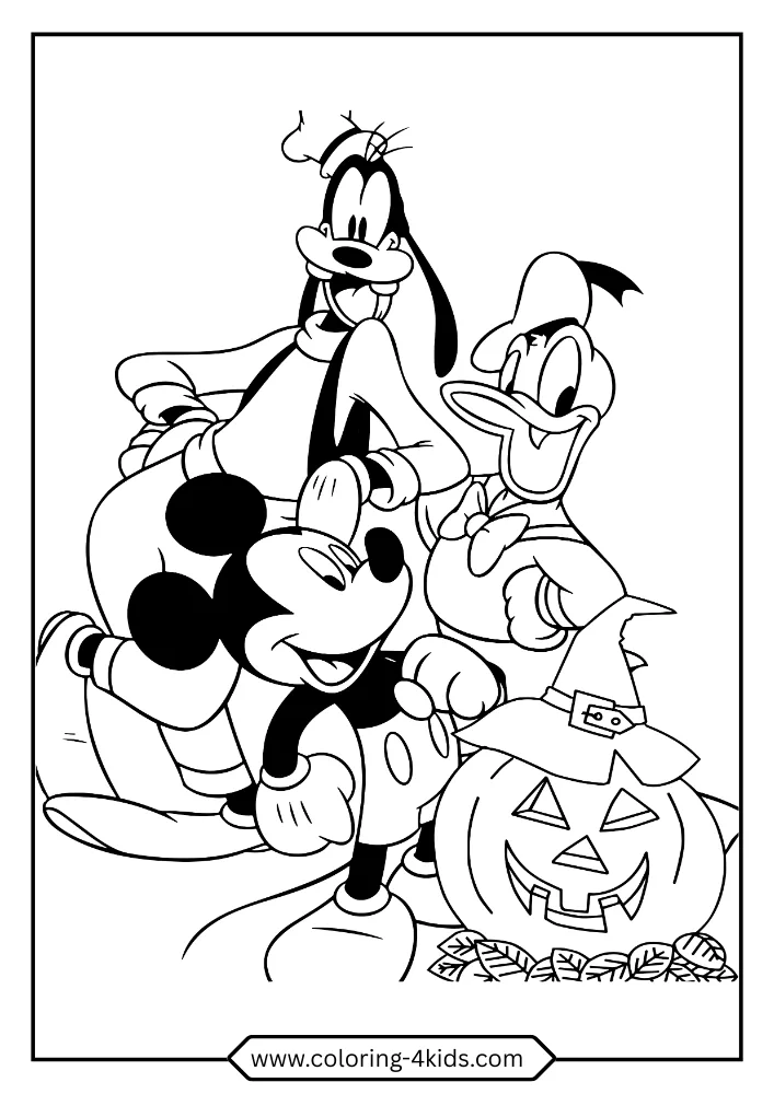 Mickey Mouse coloring book preview page 2