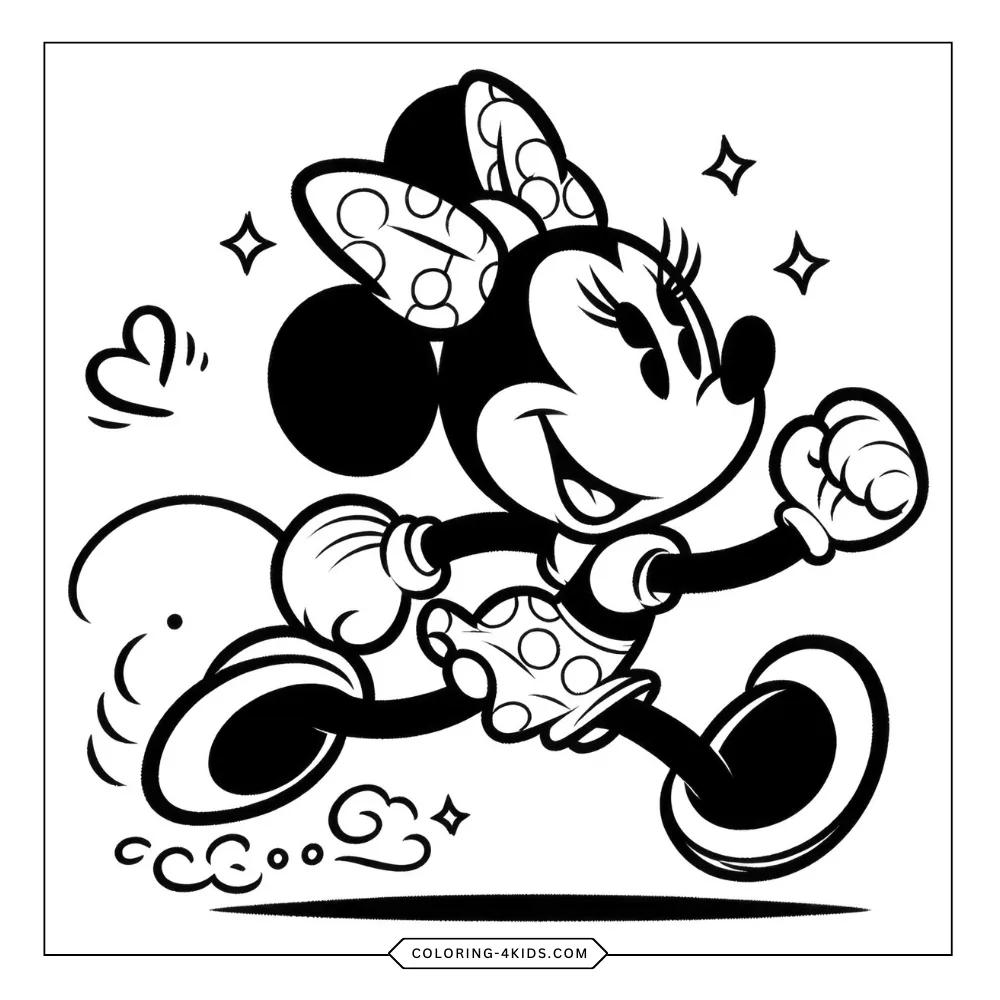 Minnie Mouse coloring book preview page 1