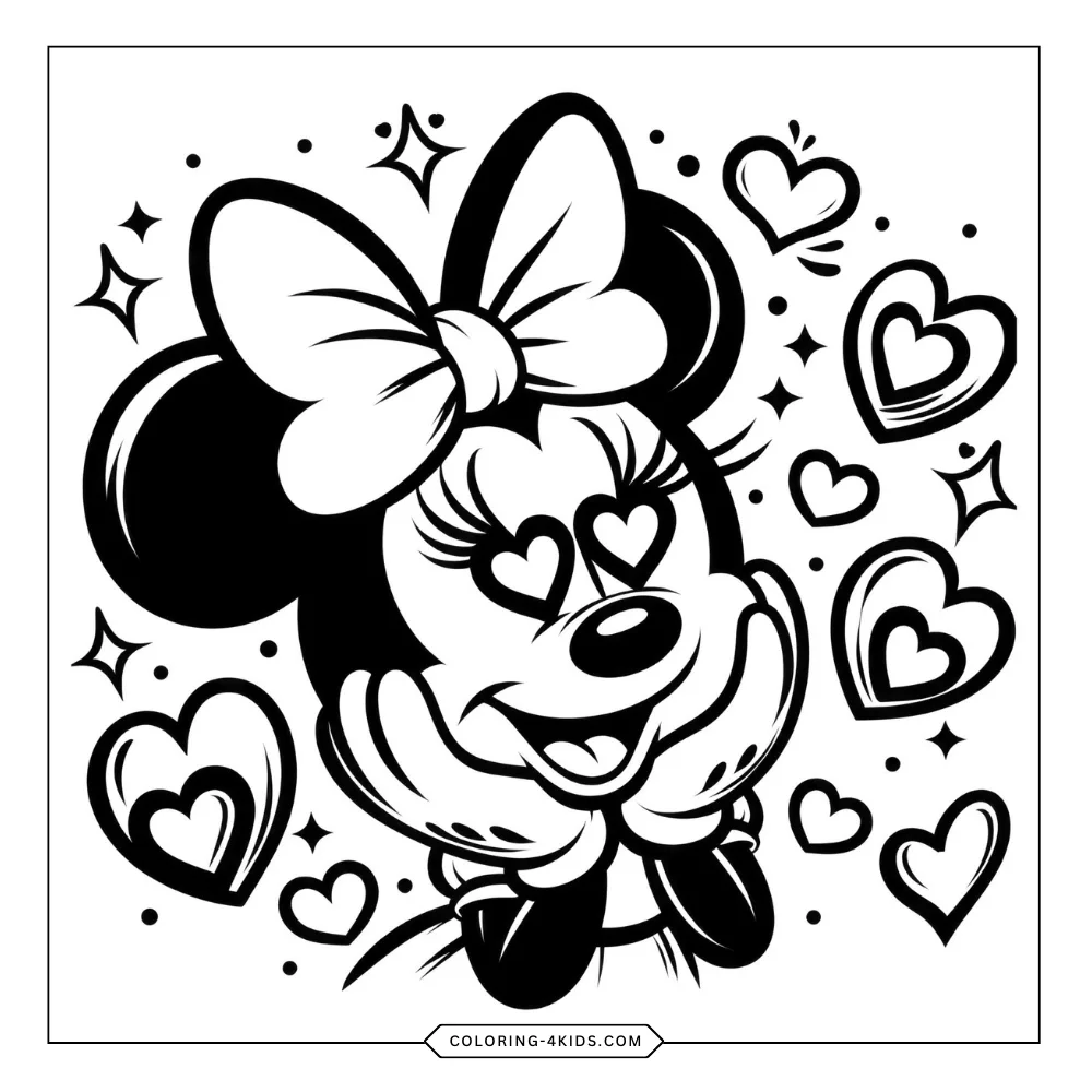 Minnie Mouse coloring book preview page 4