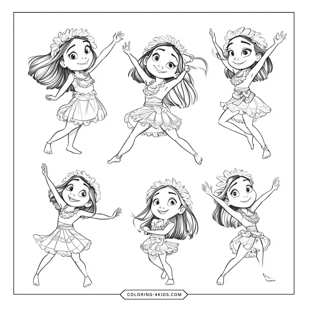Moana coloring book preview page 2