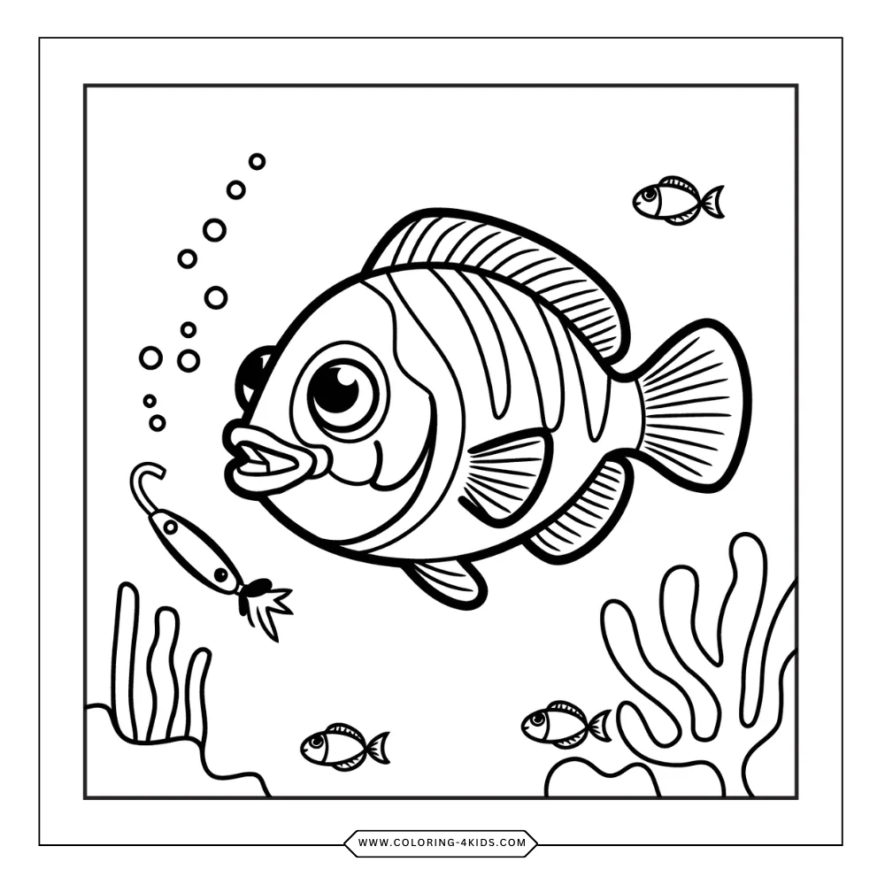 Ocean Creatures coloring book preview page 4
