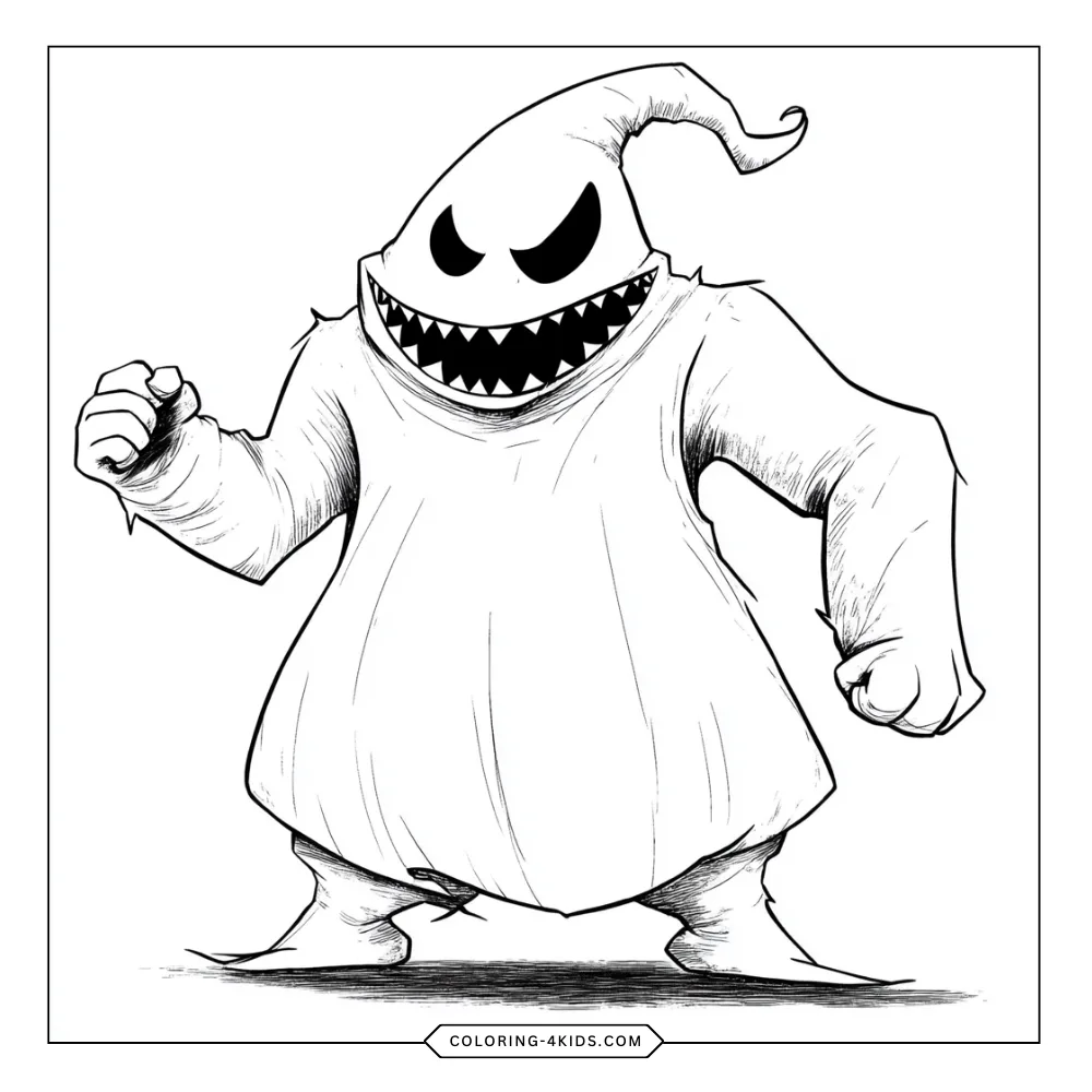 Oogie Boogie coloring book preview page 4