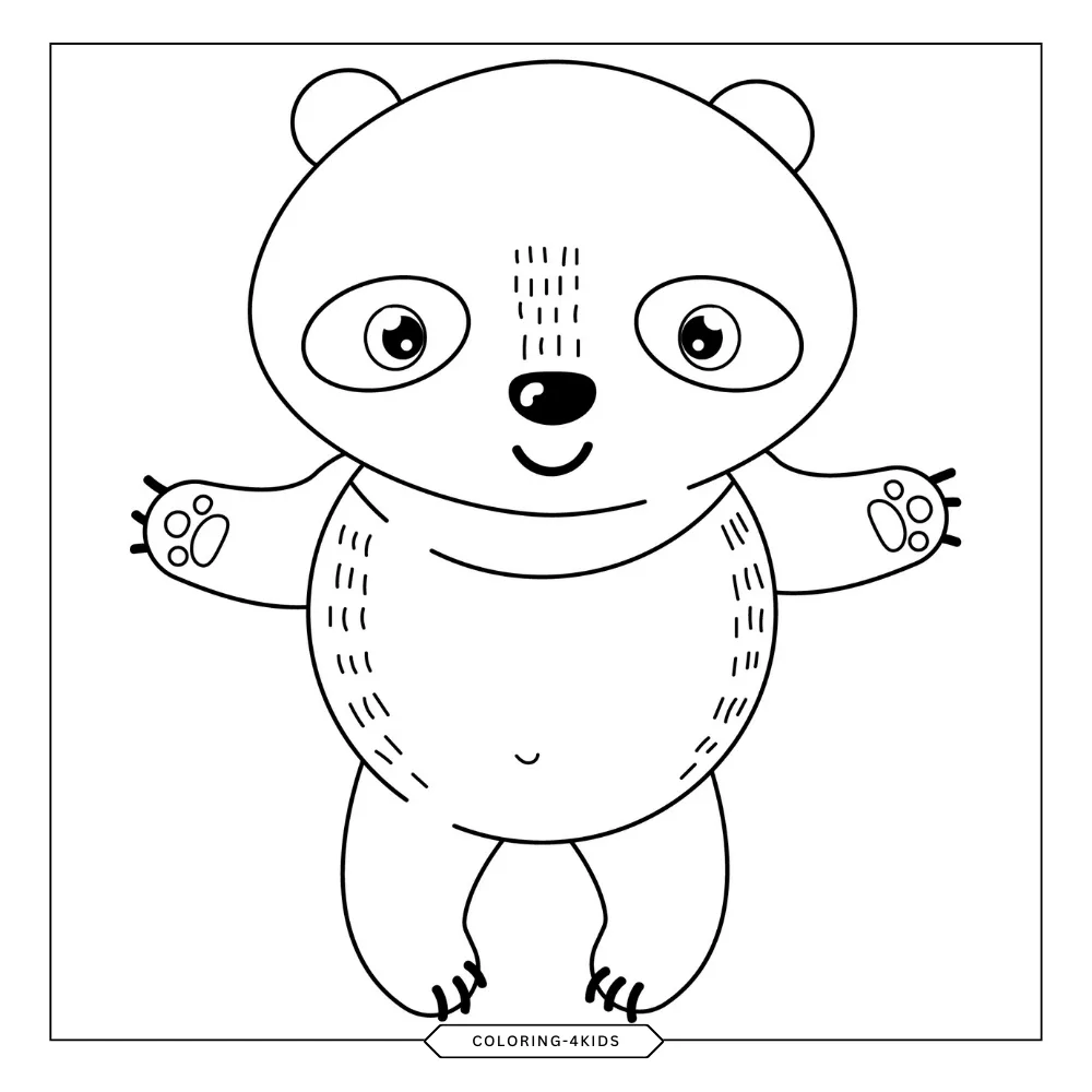 Panda Bear coloring book preview page 2