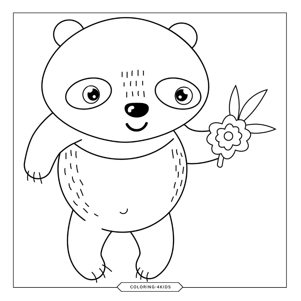 Panda Bear coloring book preview page 3