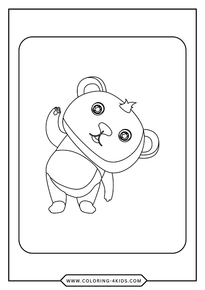 Panda coloring book preview page 1