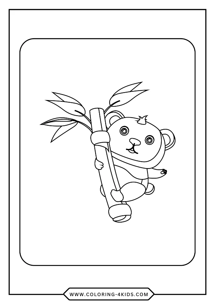 Panda coloring book preview page 2