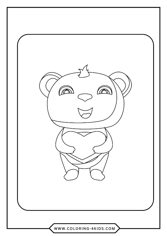 Panda coloring book preview page 4