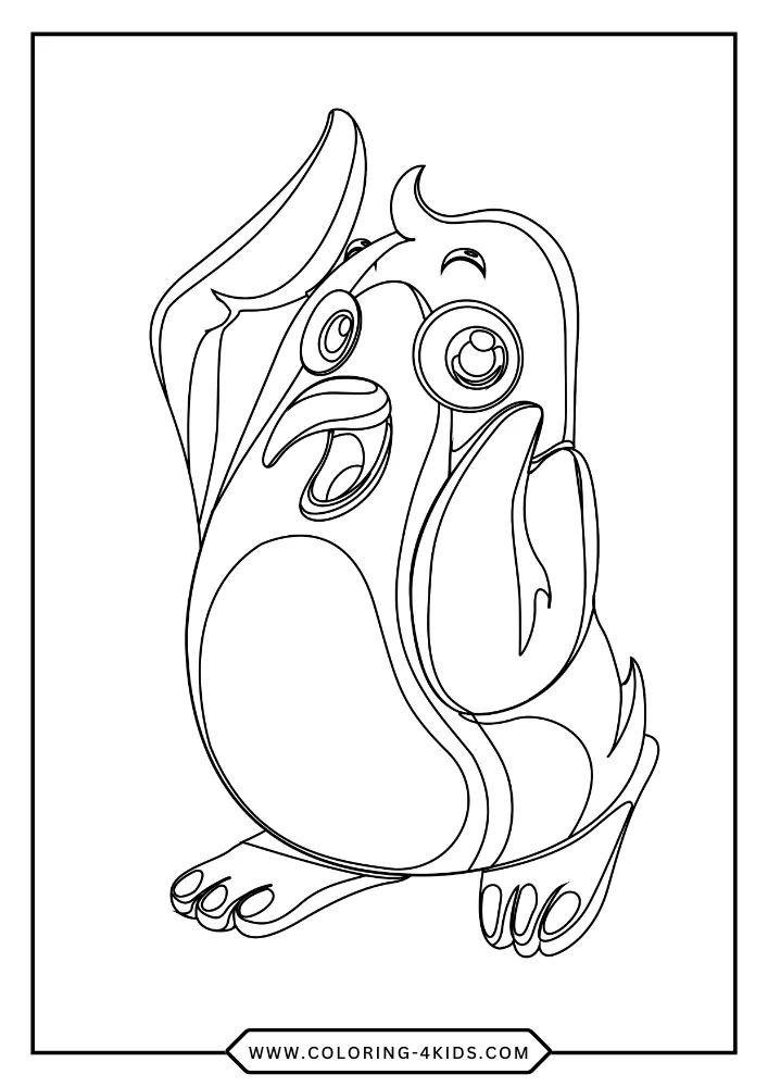 Penguin coloring book preview page 1