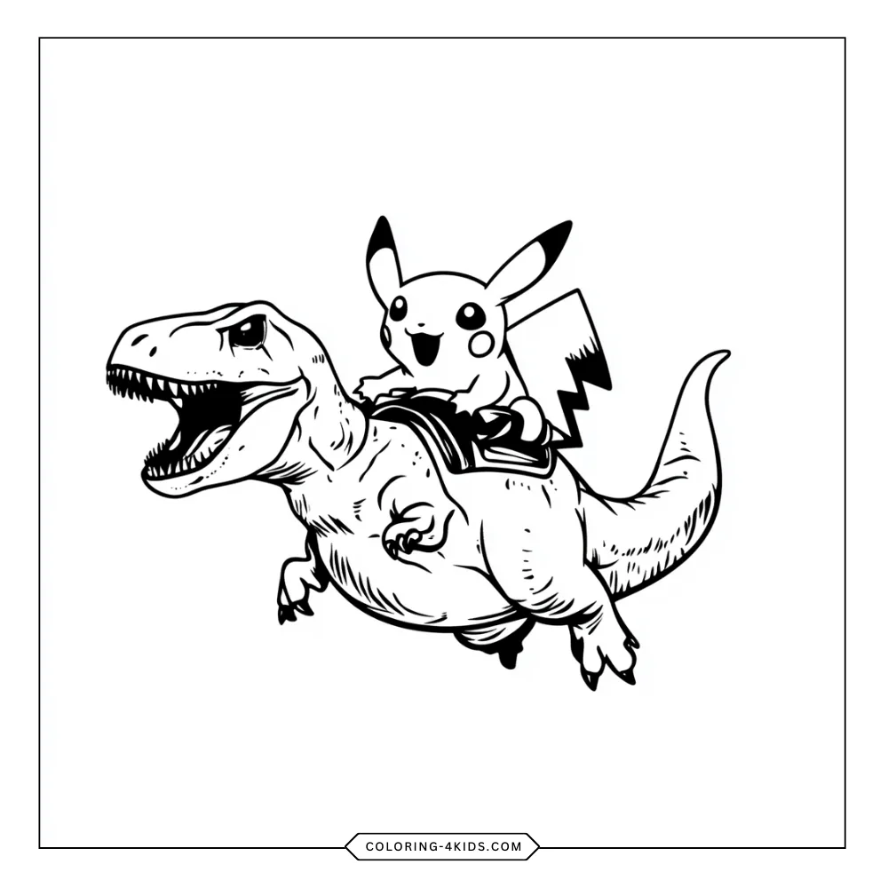 Pokémon coloring book preview page 4