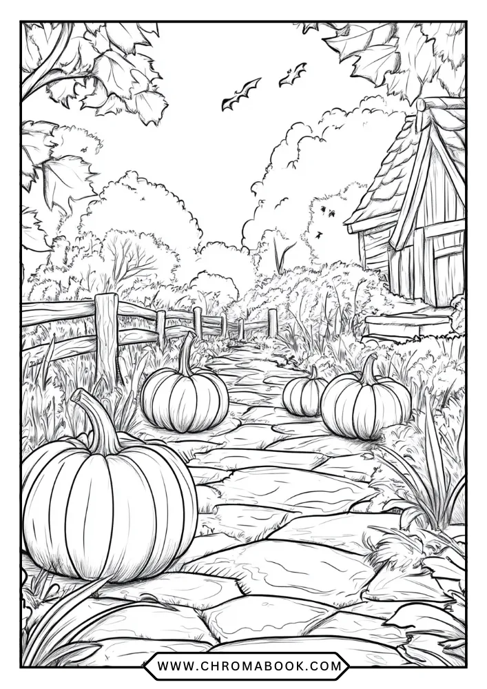 Pumpkin Patch coloring book preview page 3