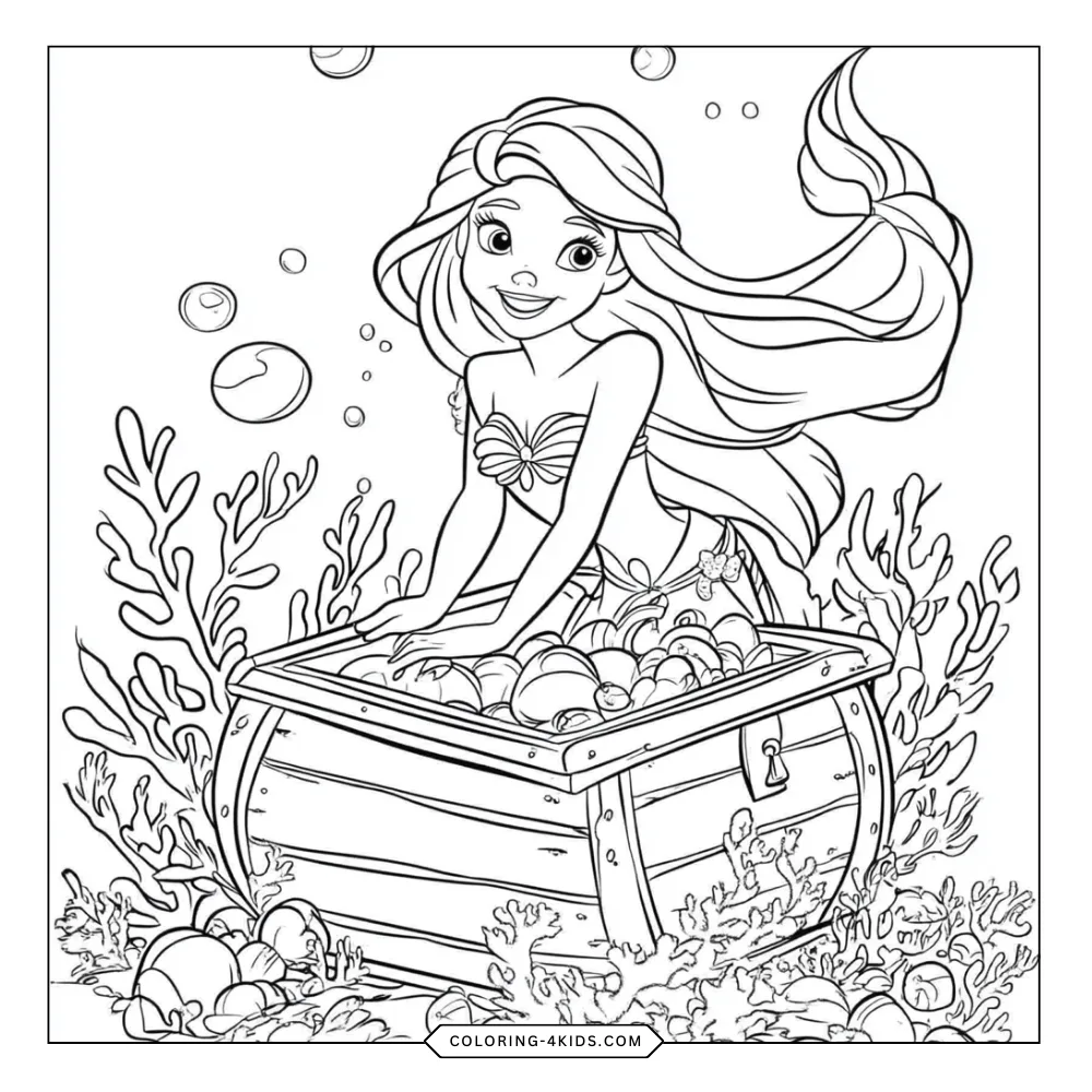 Queen Athena coloring book preview page 4
