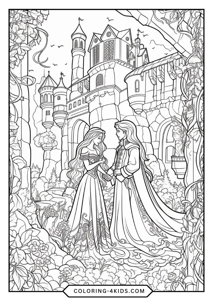 Rapunzel coloring book preview page 3
