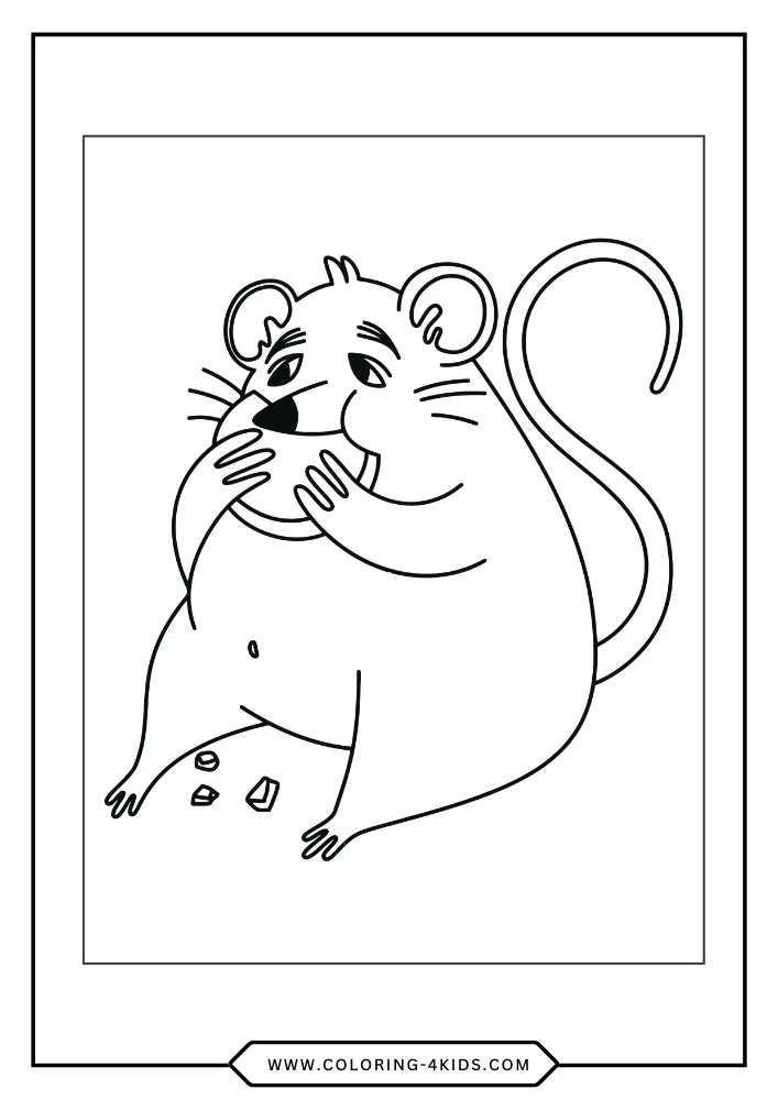 Rat coloring book preview page 3