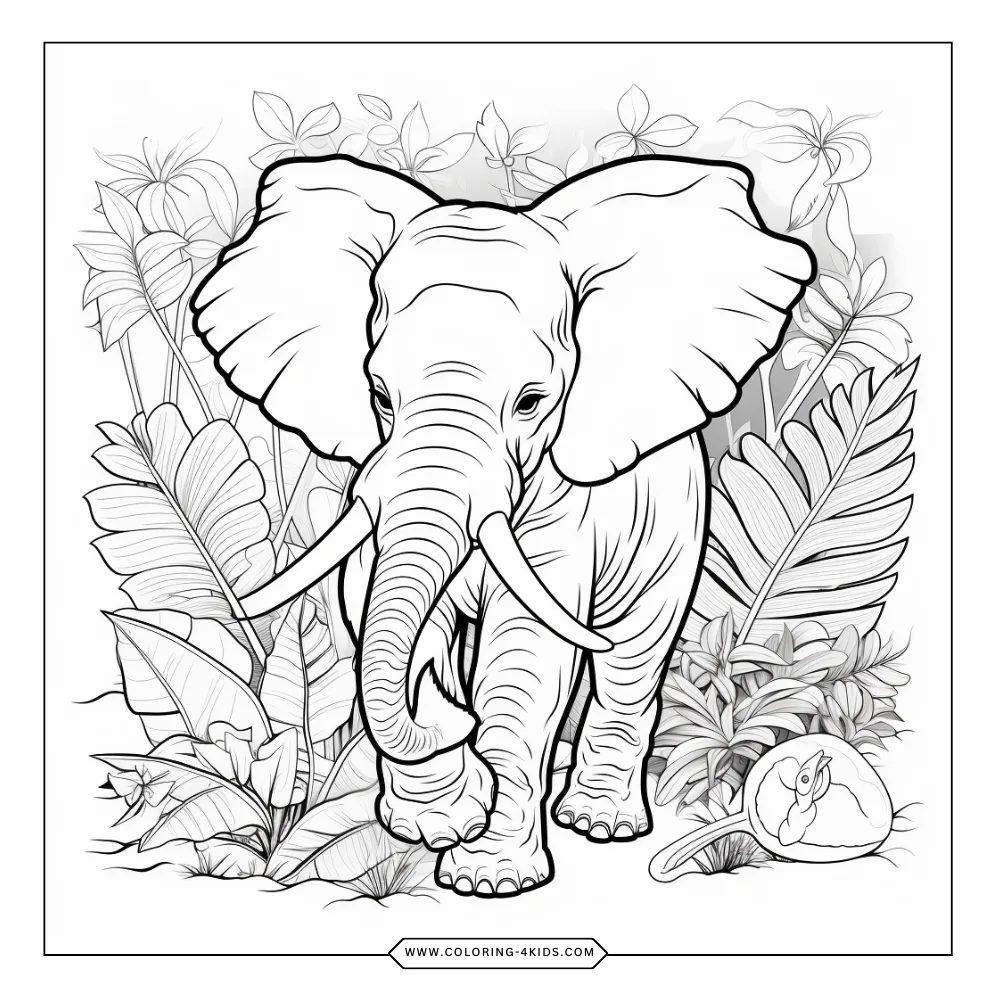 Safari Animals coloring book preview page 1