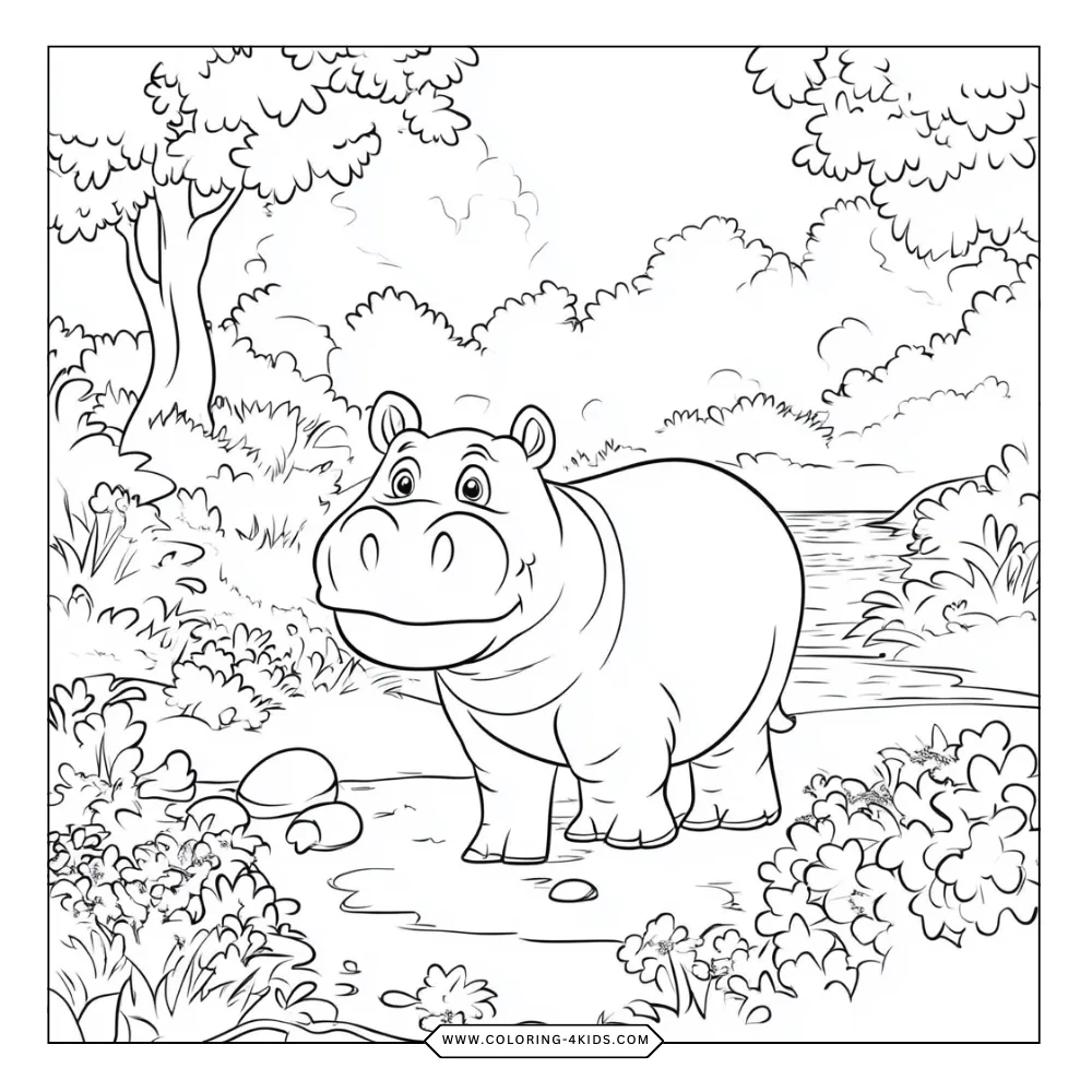 Safari Animals coloring book preview page 4