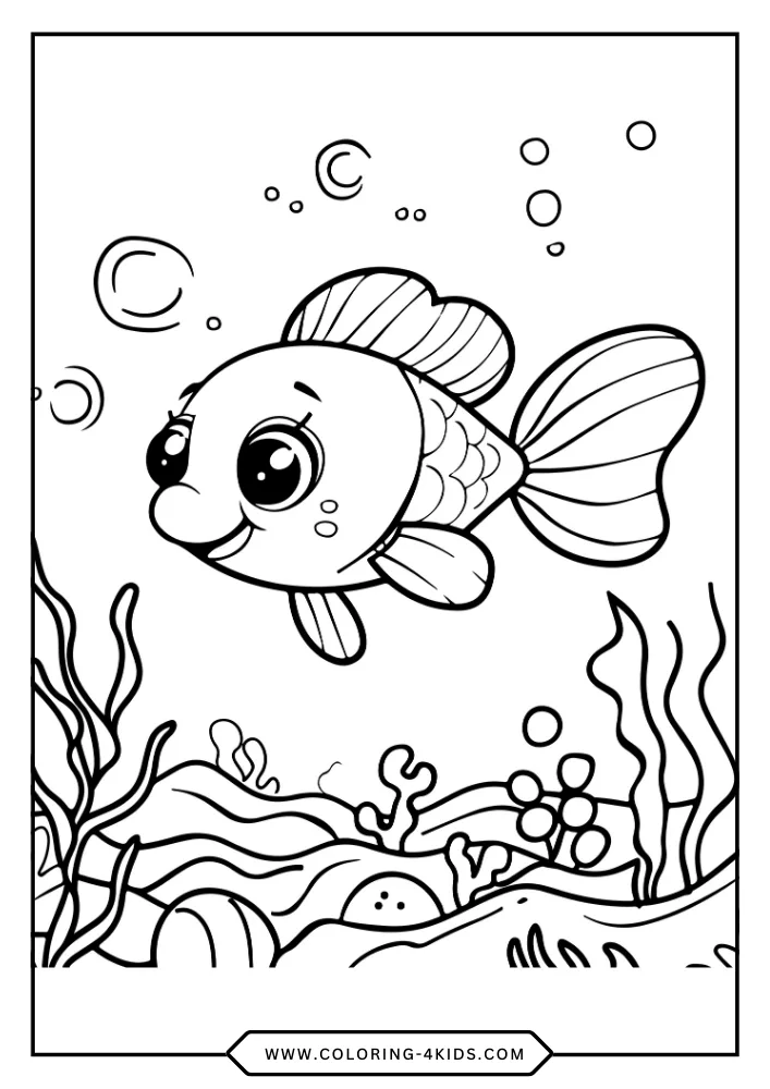 Sea Life coloring book preview page 3