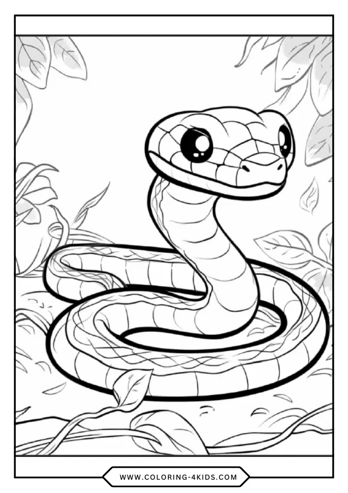 Snake coloring book preview page 3
