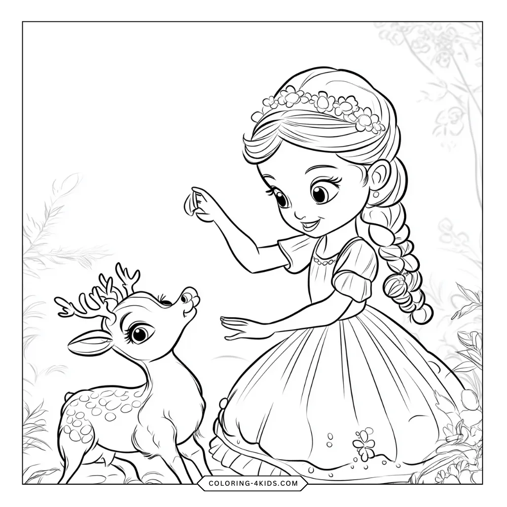 Sofia the First coloring book preview page 4