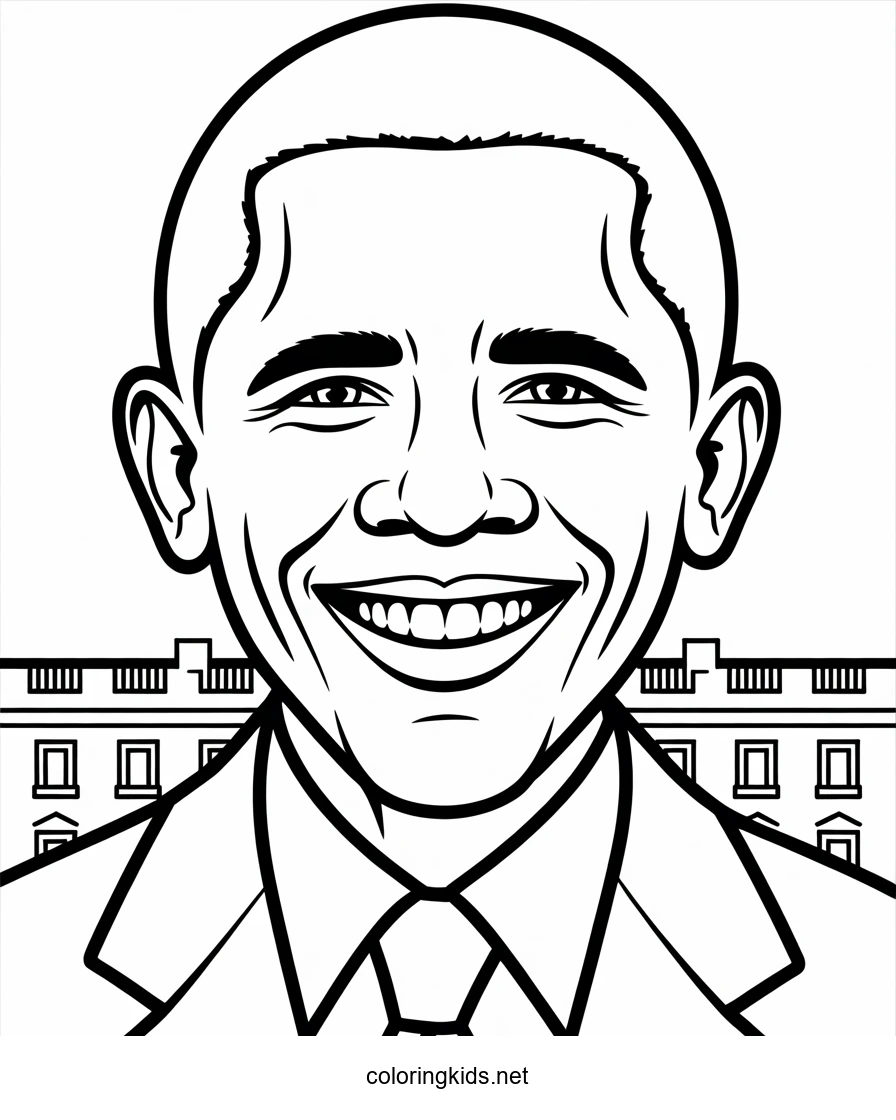 Barack Obama coloring pages