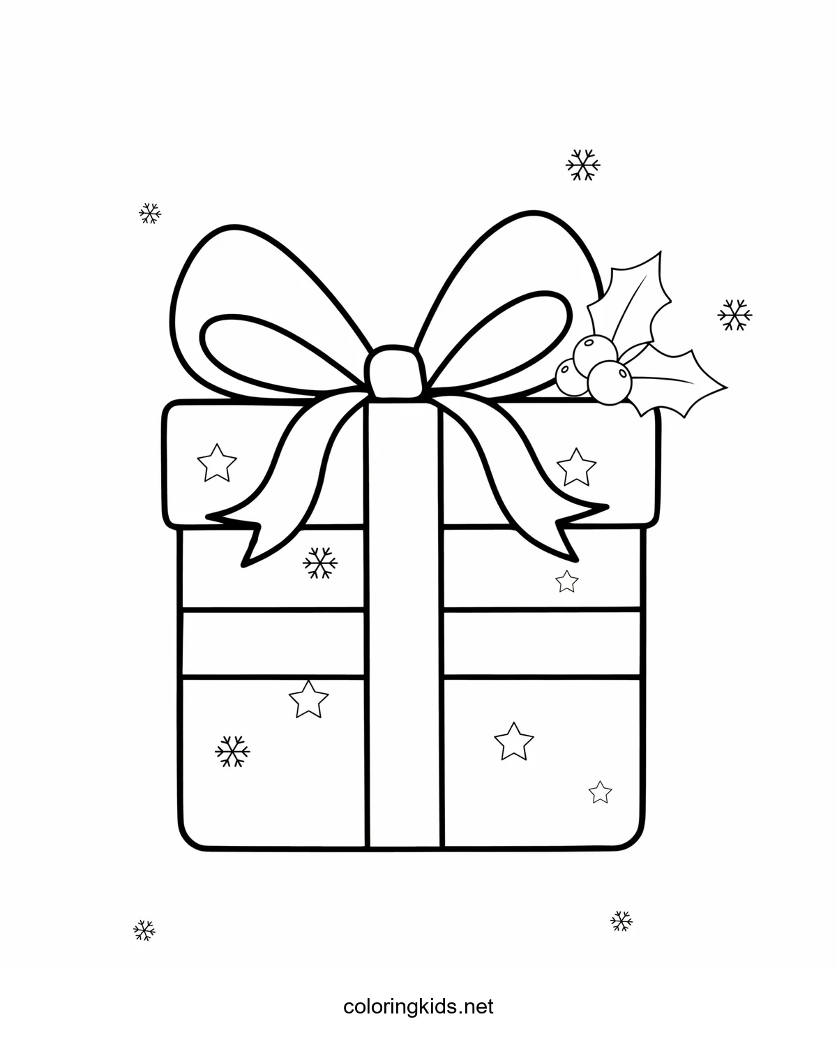 Christmas Present coloring pages for kids, printable free