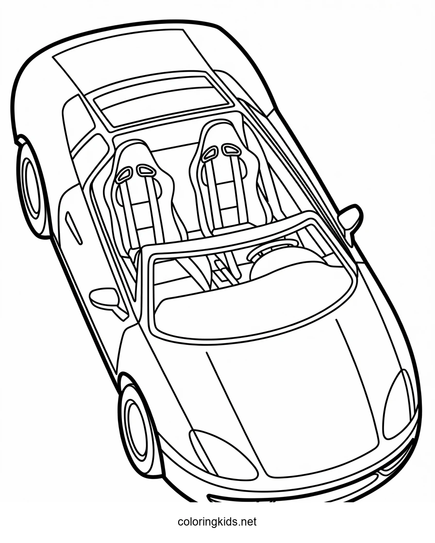 Cool cars - coloring pages online for kids Seat