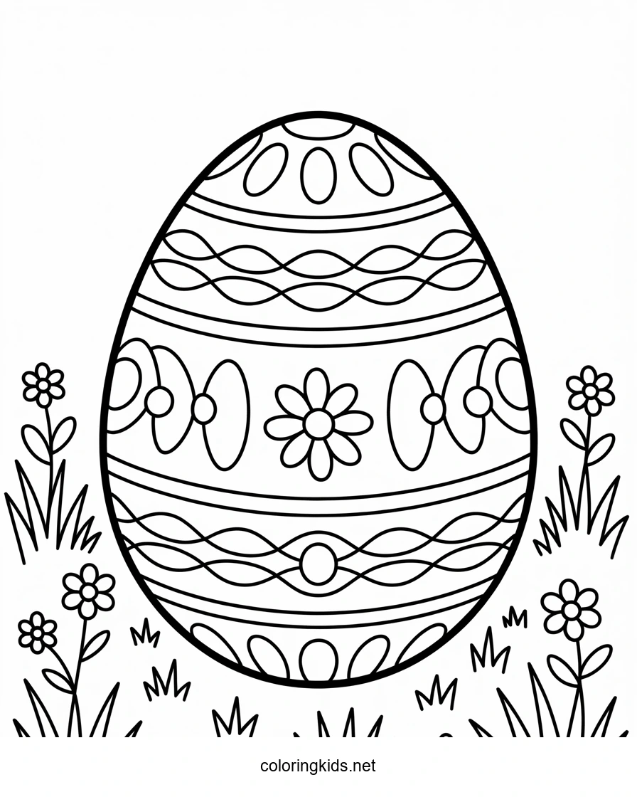 Easter egg coloring pages for kids, prinables Easter ornaments (14)