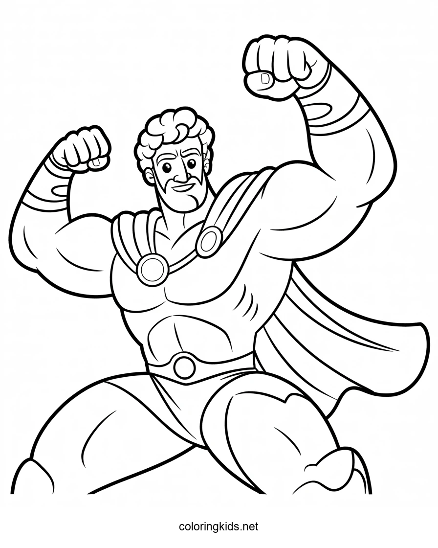 Hercules coloring pages for kids, printable free